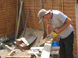 It's not all planning, good hard graft is required to build and create your garden.